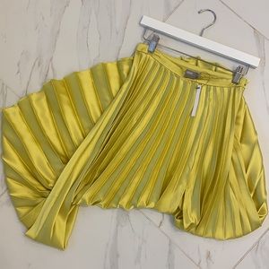 Silky Chartreuse Yellow Skirt